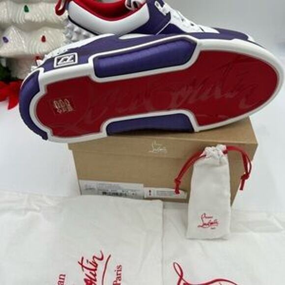 Christian Louboutin Mens Astroloubi, leather trimmed sneakers size 45 - Picture 3 of 13